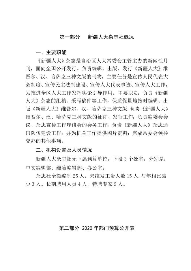 新疆人大杂志社2020年预算公开.docx