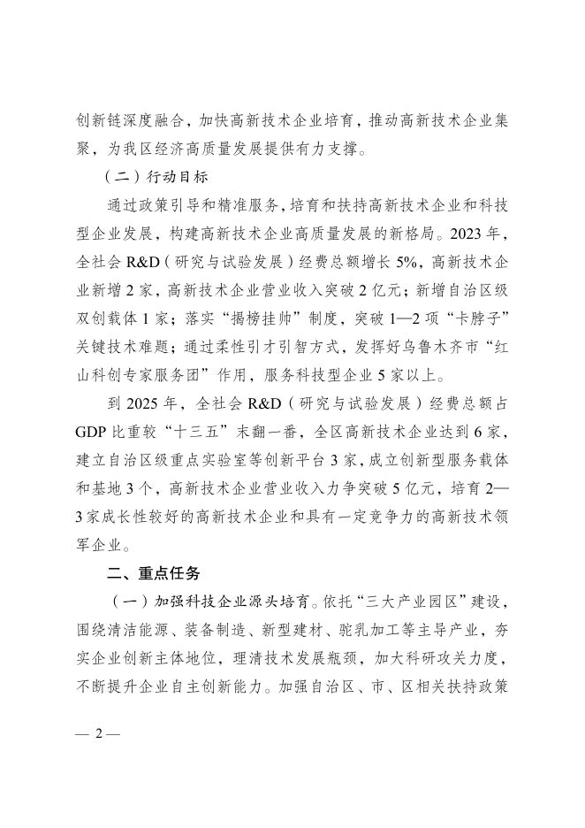 达坂城区高新技术企业发展三年行动方案（2023—2025年）（征求意见稿）.pdf