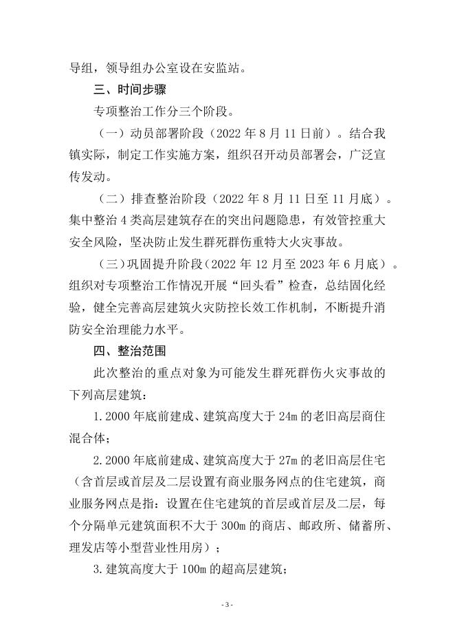 八镇政字 26 号 关于印发《八义镇高层建筑重大火灾风险专项整治工作方案》的通知.docx