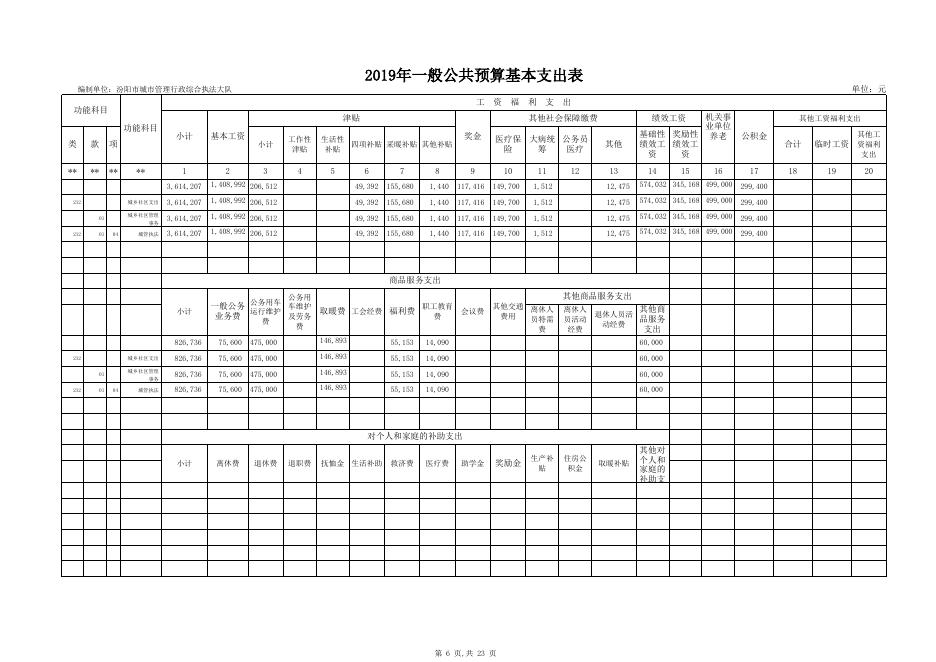 执法大队2019年部门预算公开表.xls