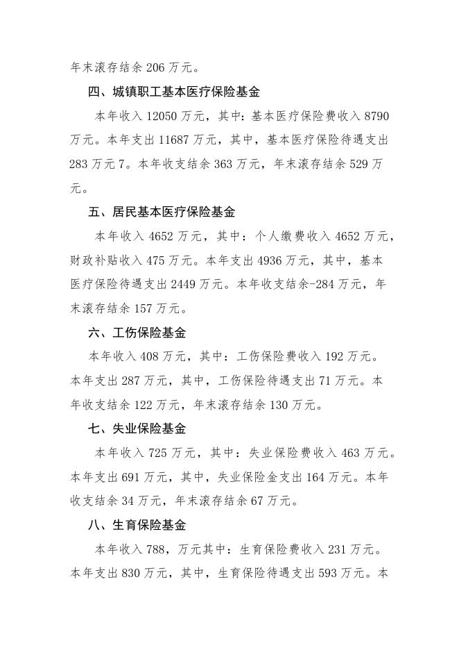 2019年附件8.关于年社会保险基金收支决算情况的说明[1](1).docx