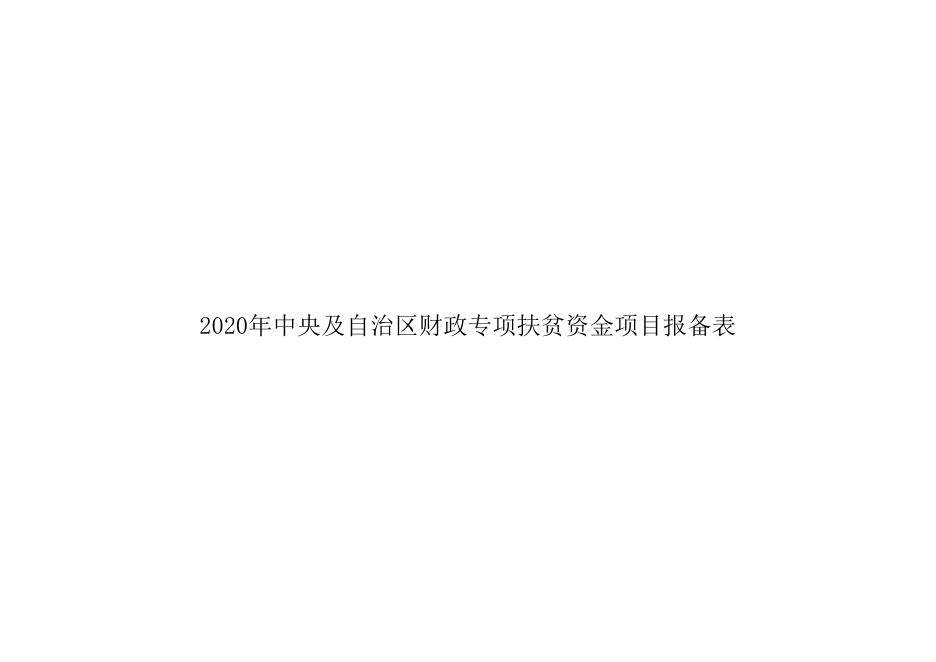 2020年中央及自治区财政专项扶贫资金项目报备表.xls