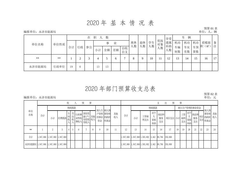 永济市能源局2020年部门预算编制说明.doc