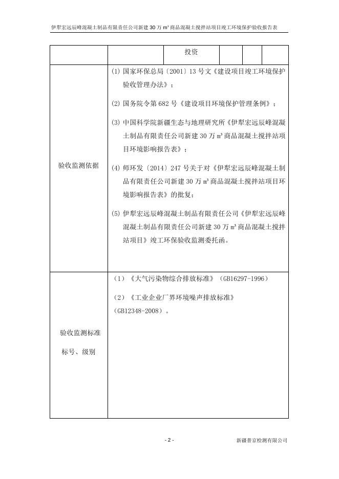 伊犁宏远辰峰混泥土制品有限责任公司验收报告.docx