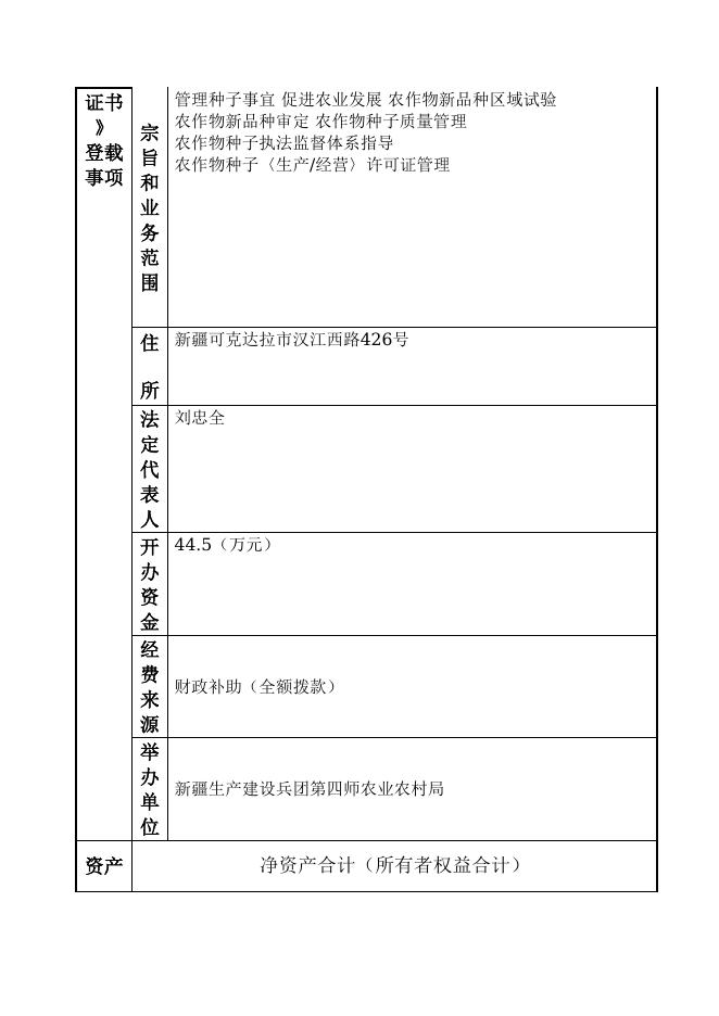 12990400568874157X-新疆生产建设兵团第四师农业农村局-新疆生产建设兵团第四师种子管理站.doc