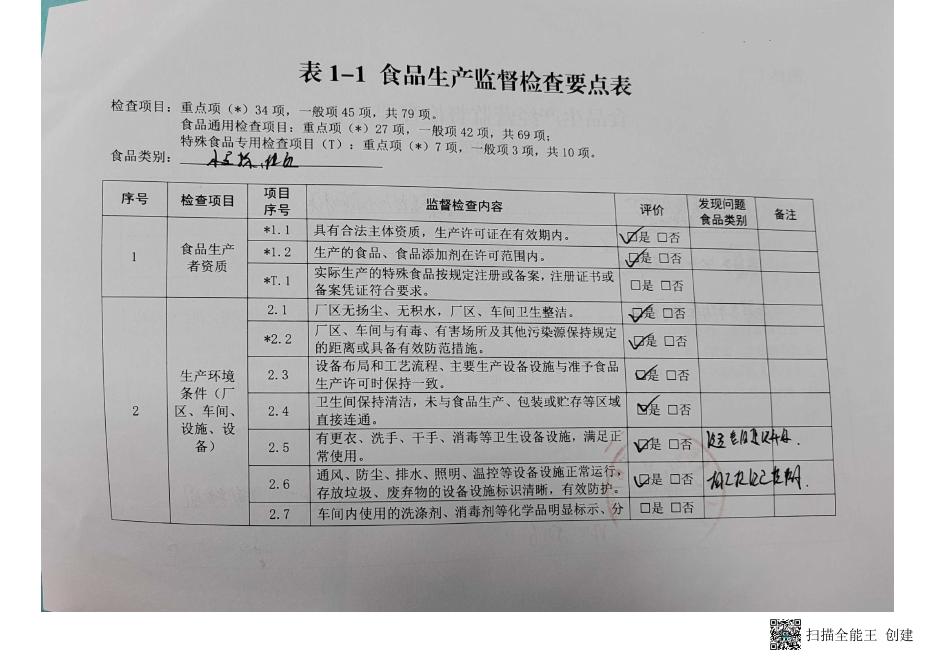 和静县强隆面粉厂日常监督检查要点表及检查结论表.pdf