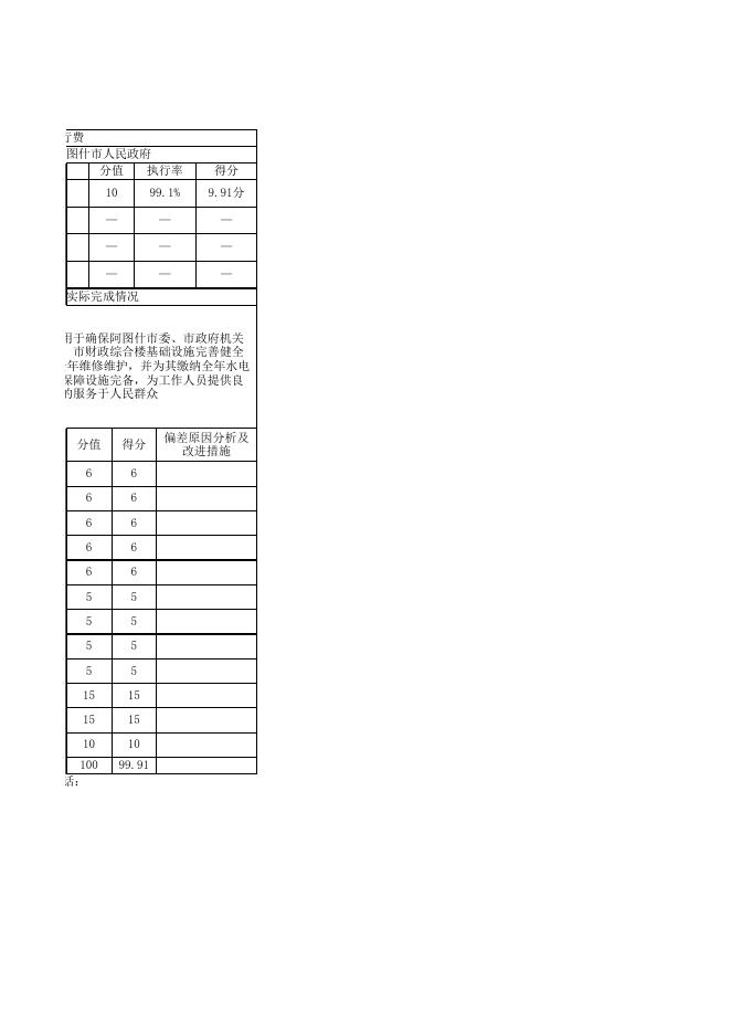 阿图什市人民政府2021年度项目支出绩效自评表.xlsx