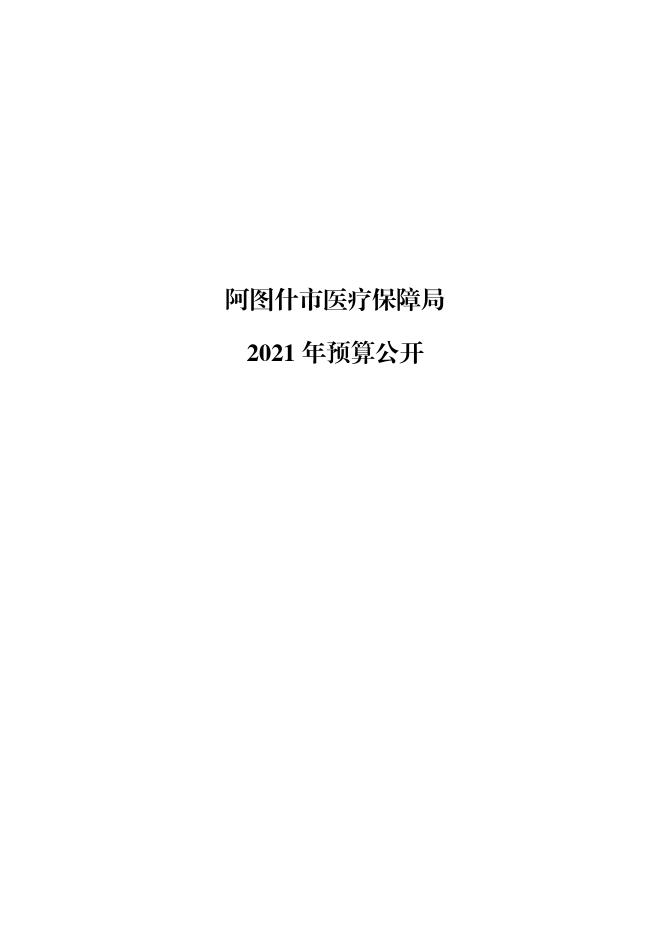 阿图什市医疗保障局2021年部门预算公开.pdf