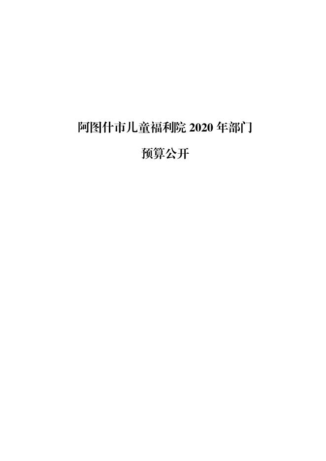 阿图什市儿童福利院2020年部门预算公开.pdf