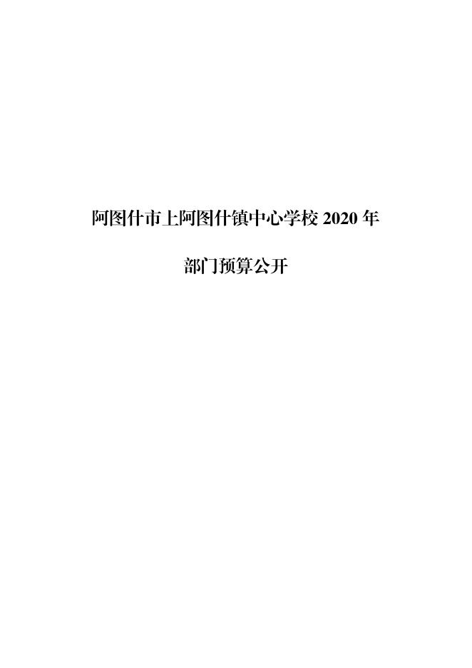 阿图什市上阿图什镇中心学校2020年部门预算.pdf