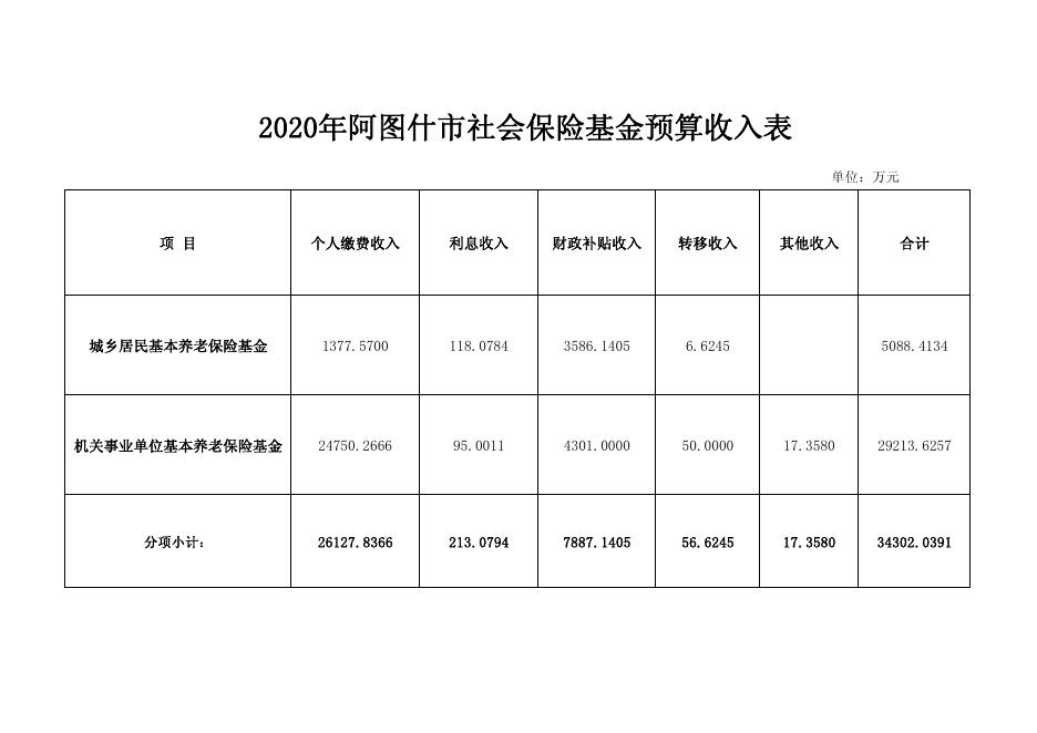 2020年阿图什市社会保险基金预算收入表.pdf