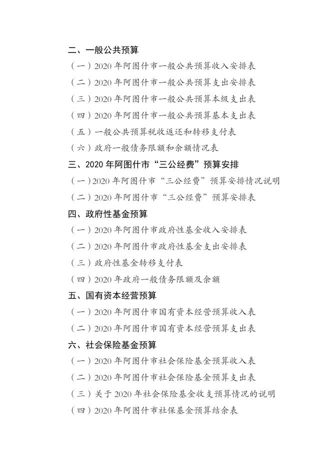 2020年阿图什市政府预算信息公开目录.pdf