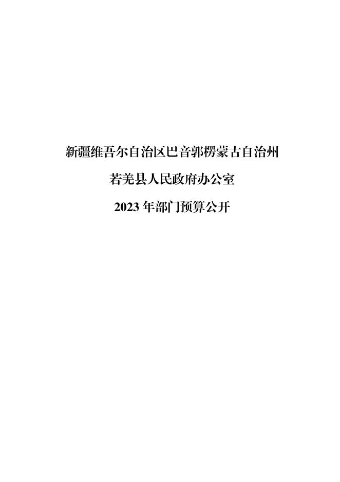 434002-若羌县人民政府办公室2023年部门预算公开.pdf