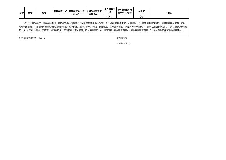 珠海市商品住房销售价格备案公示表（方直西岸花园4栋逾期未售重新备案共68套）.xlsx