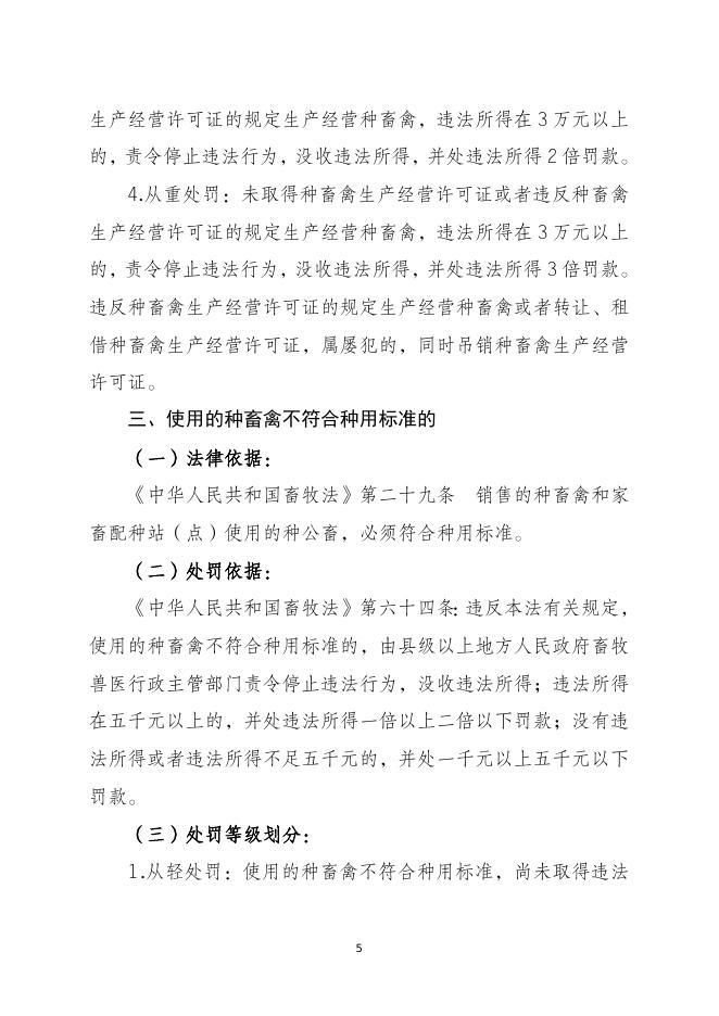 市海洋农渔和水务局及局属行政执法单位行政处罚自由裁量细化标准.doc