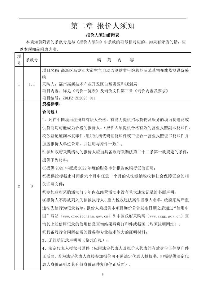 附件：高新区乌龙江大道空气自动监测站非甲烷总烃及苯系物在线监测设备采购项目.doc