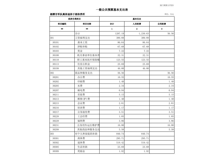 2019年预算公开表格.xls