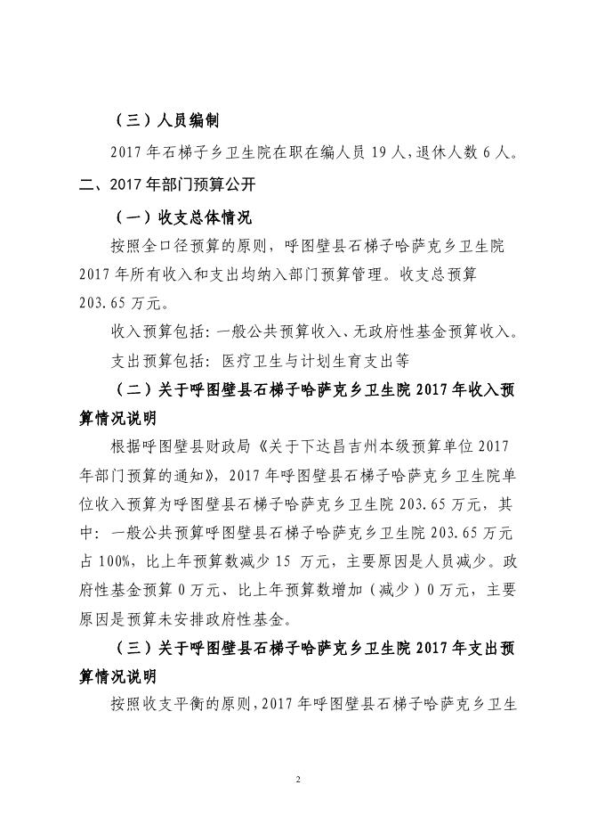 呼图壁县石梯子哈萨克乡卫生院2017年预算公开报告.pdf
