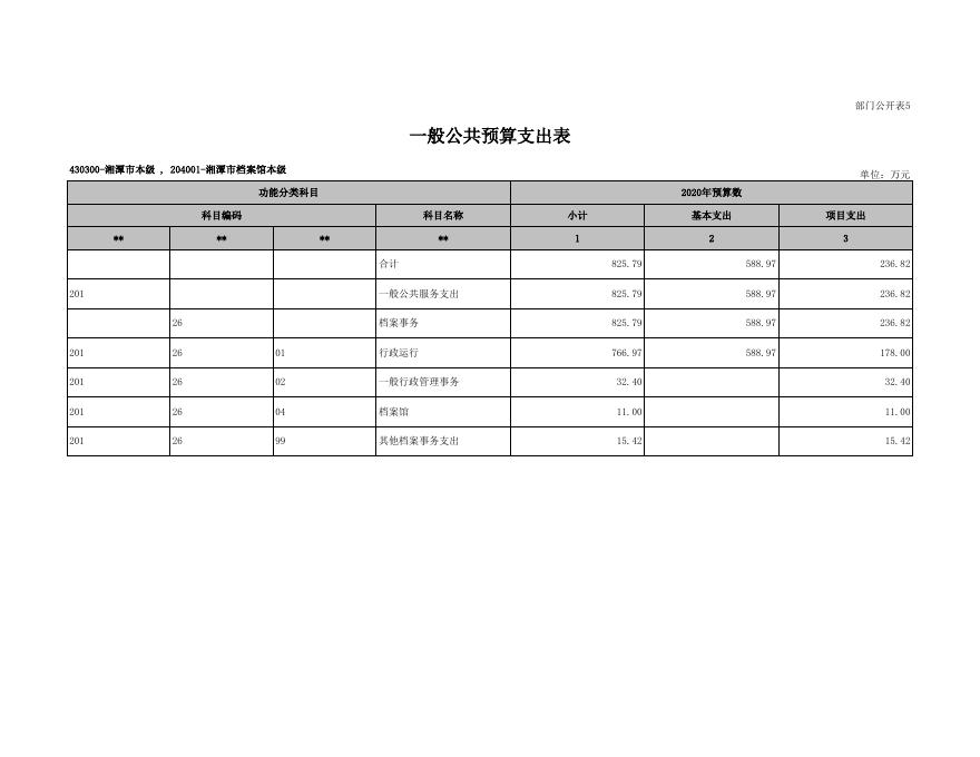 2020年档案馆预算公开表(1).xls