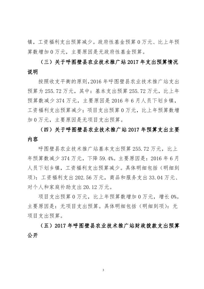 呼图壁县农科站单位2017年部门预算及“三公”经费预算信息公开报告.pdf