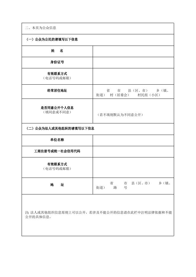 建设项目环境影响评价公众意见表.doc