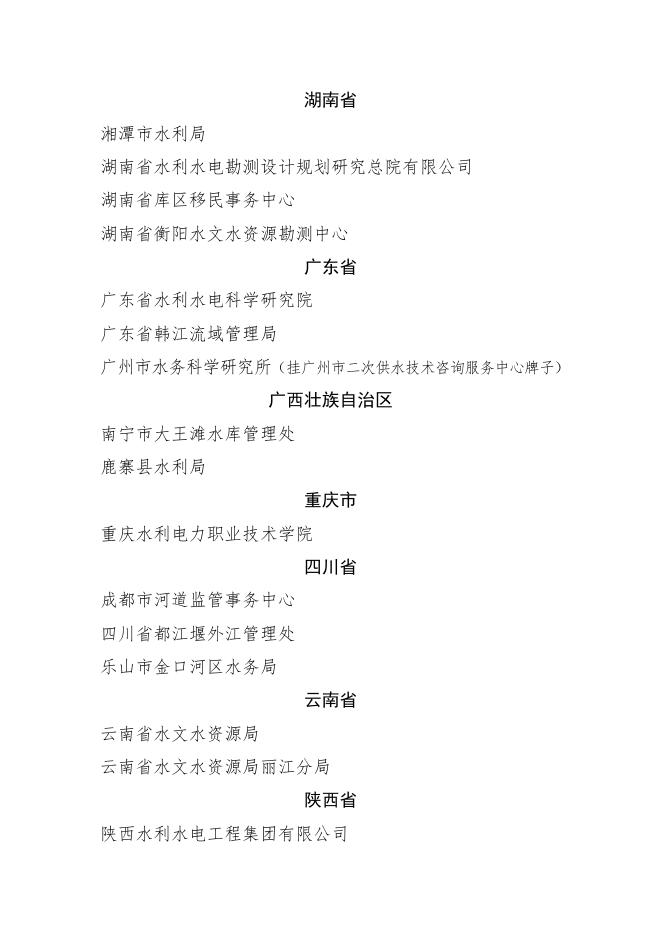 第九届全国水利文明单位名单.doc