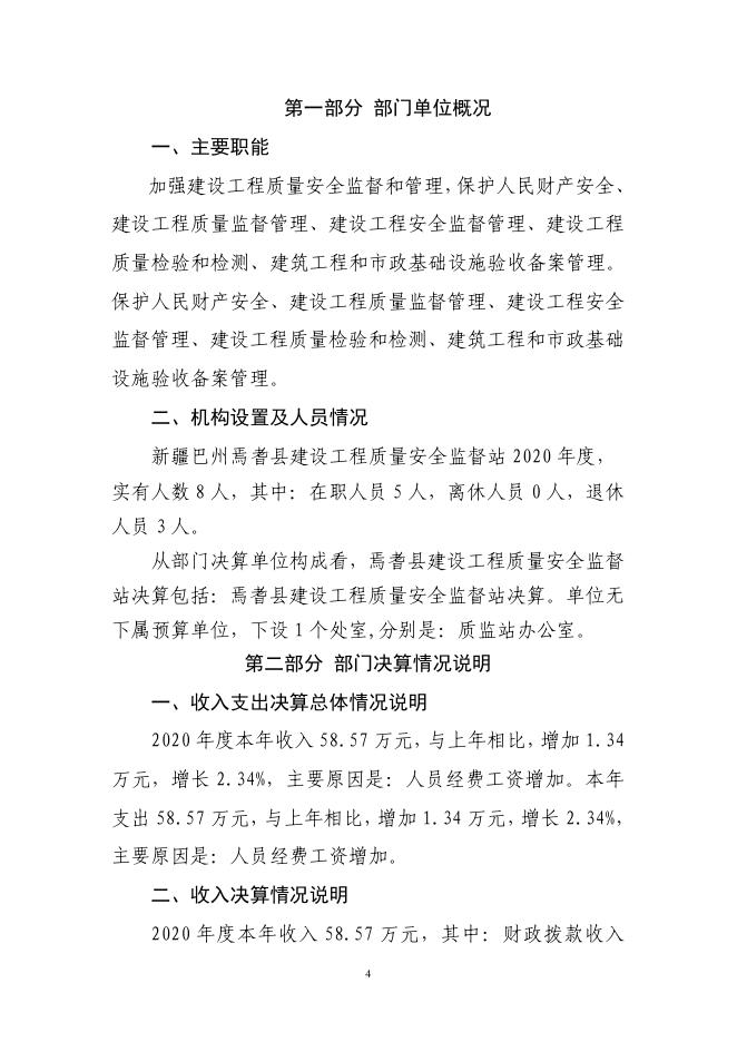 2020年新疆巴州焉耆建设工程质量安全监督站决算公开.pdf