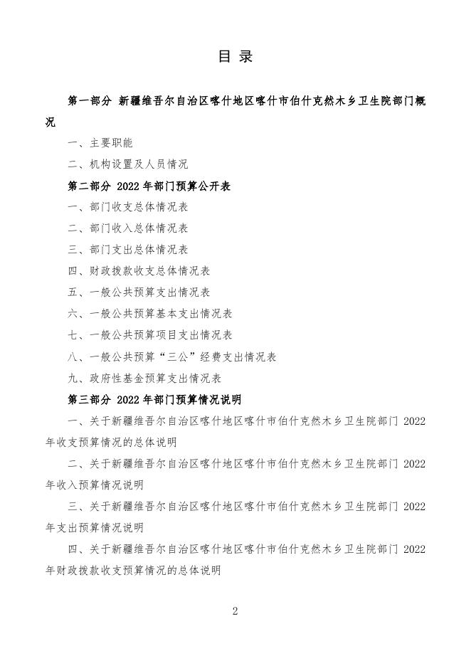 2022年度新疆维吾尔自治区喀什地区喀什市伯什克然木乡卫生院预算公开.pdf