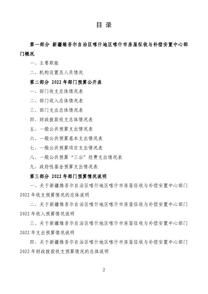 2022年度新疆维吾尔自治区喀什地区喀什市房屋征收与补偿安置中心预算公开.pdf