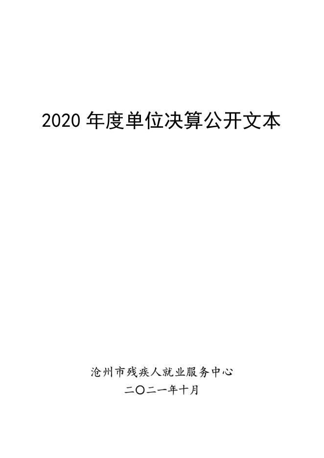 沧州市残疾人就业服务中心决算公开.pdf