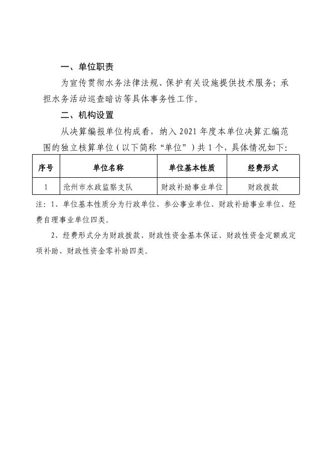 沧州市水政监察支队2021年度单位决算公开.pdf