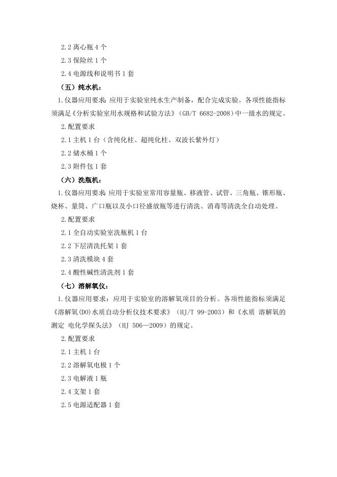 附件：2023年环境监测仪器设备采购清单及基本配置等要求.docx