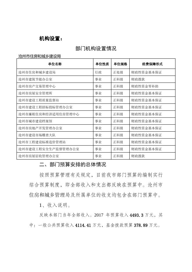 沧州市住房和城乡建设局2017年部门预算公开.doc.docx