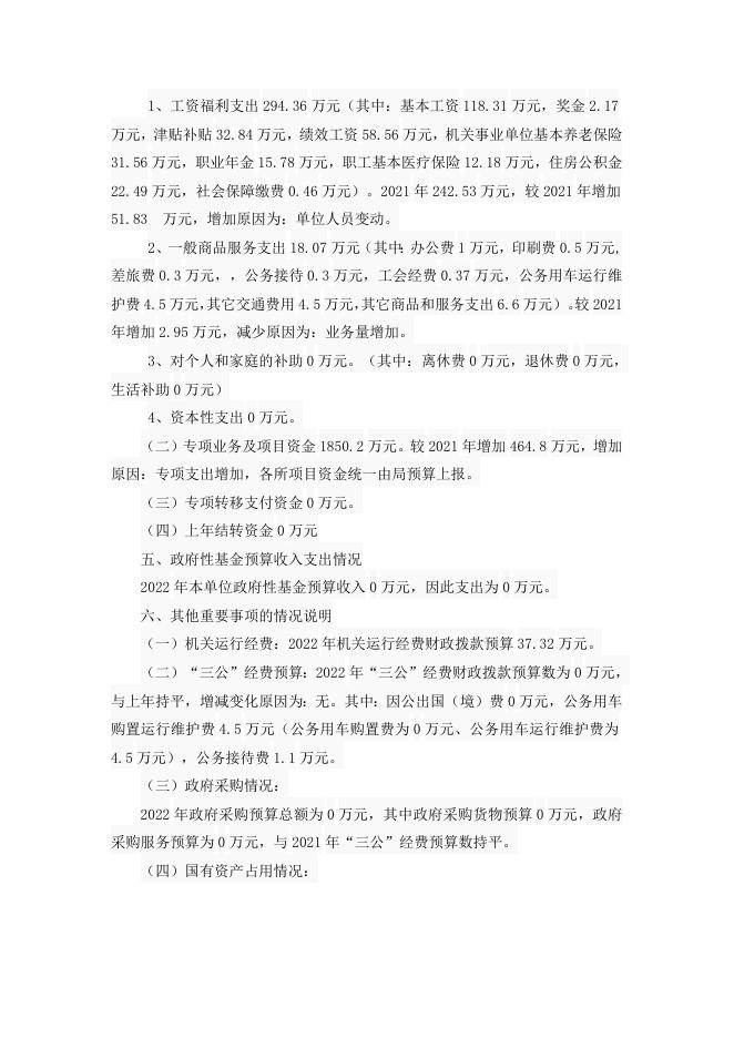 2022医保局预算说明.doc