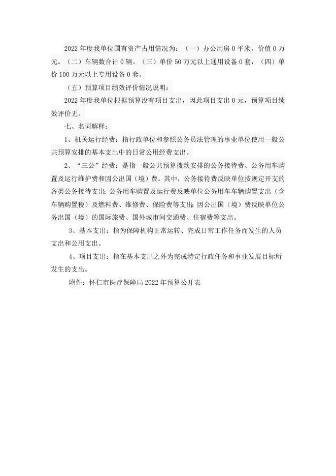 2022医保局预算说明.doc