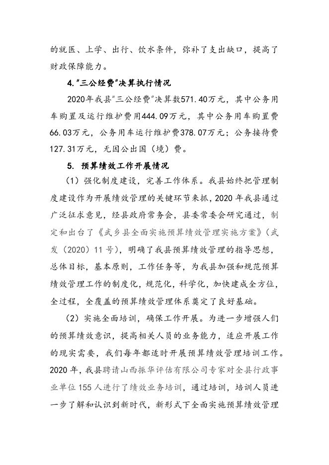 2020年武乡县政府总决算公开.docx