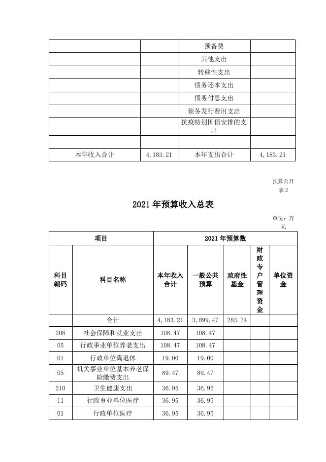 2021年预算公开情况说明表.doc