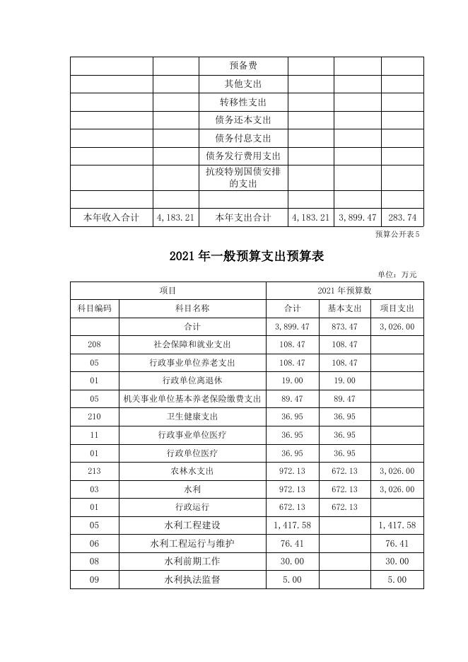 2021年预算公开情况说明表.doc