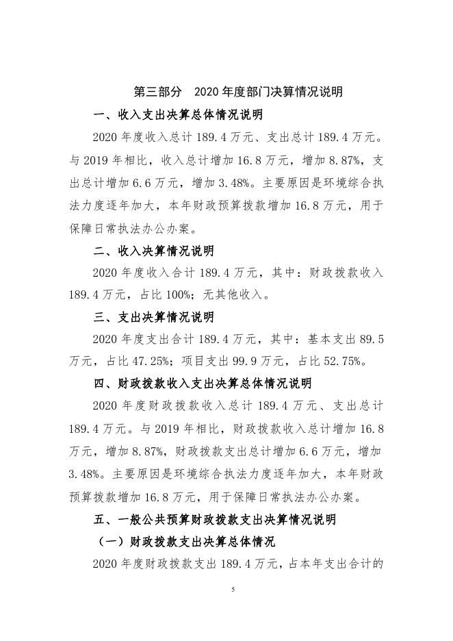 朔州市生态环境保护综合行政执法队2020年部门决算公开.pdf