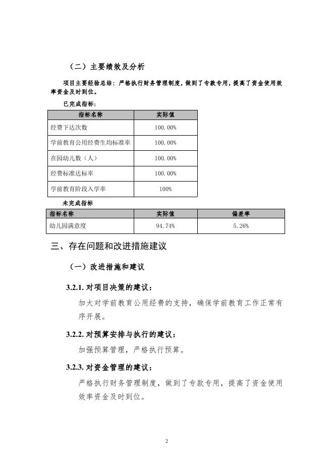 杨村镇中心学校2021年第二批学前教育生均公用经费（县经配套）_自评报告.pdf
