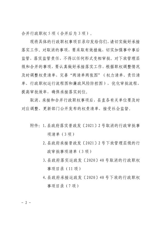 关于承接落实山西省人民政府及运城市人民政府取消下放和合并行政职权事项的通知.pdf