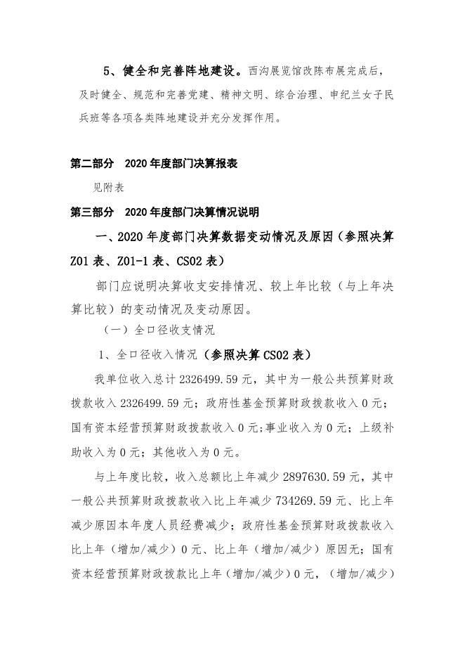 130平顺县西沟接待中心2020年度部门决算公开说明.doc