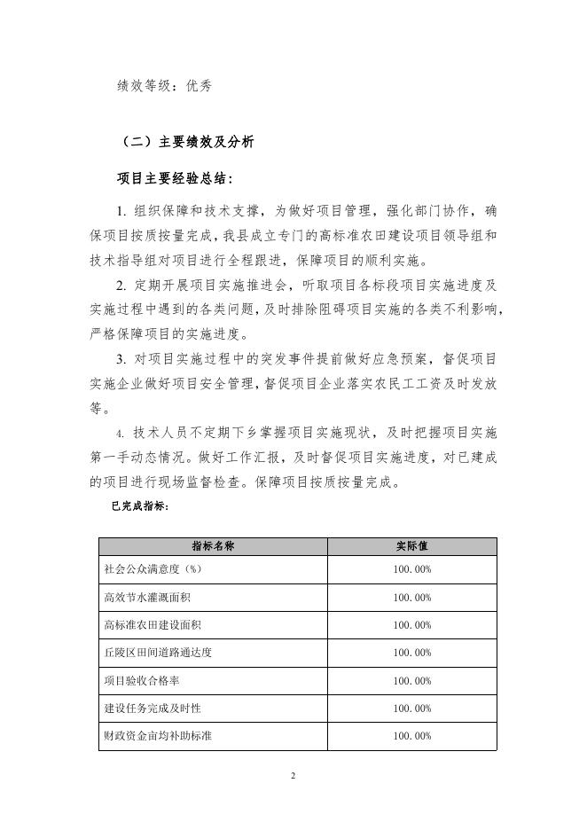 19年高标准农田建设项目配套资金_自评报告.pdf