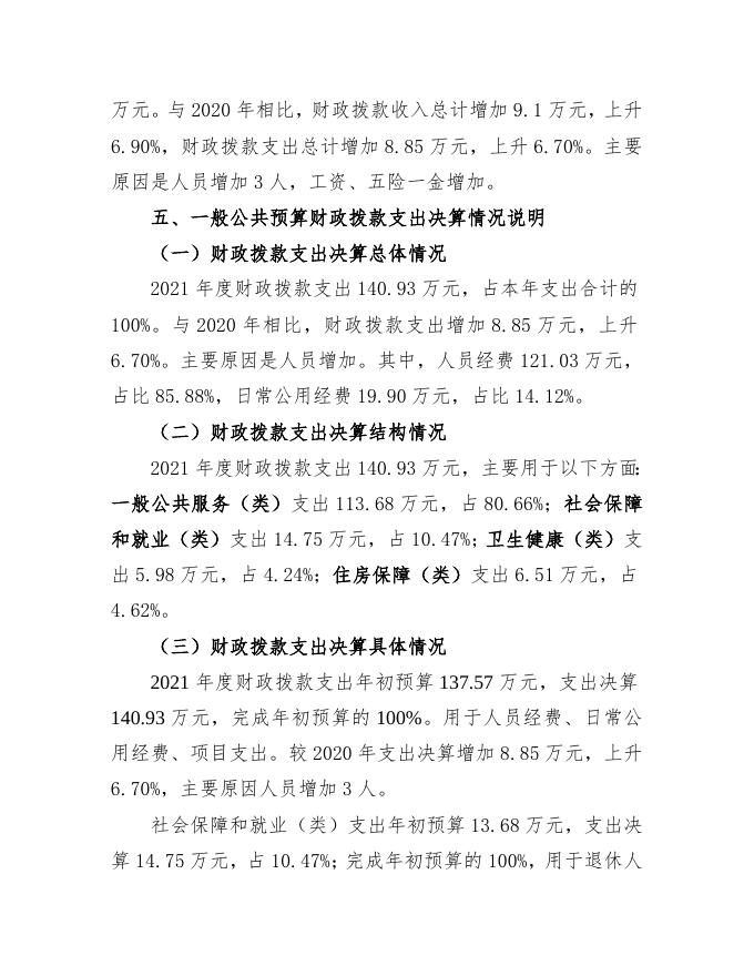中共襄汾县委党史研究室2021年度部门决算公开.doc