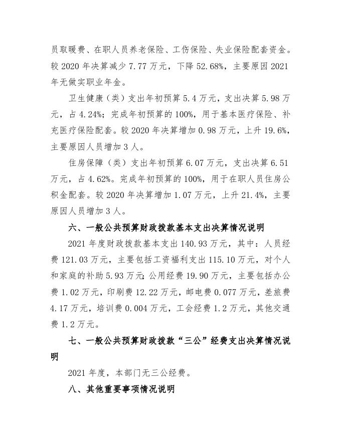 中共襄汾县委党史研究室2021年度部门决算公开.doc