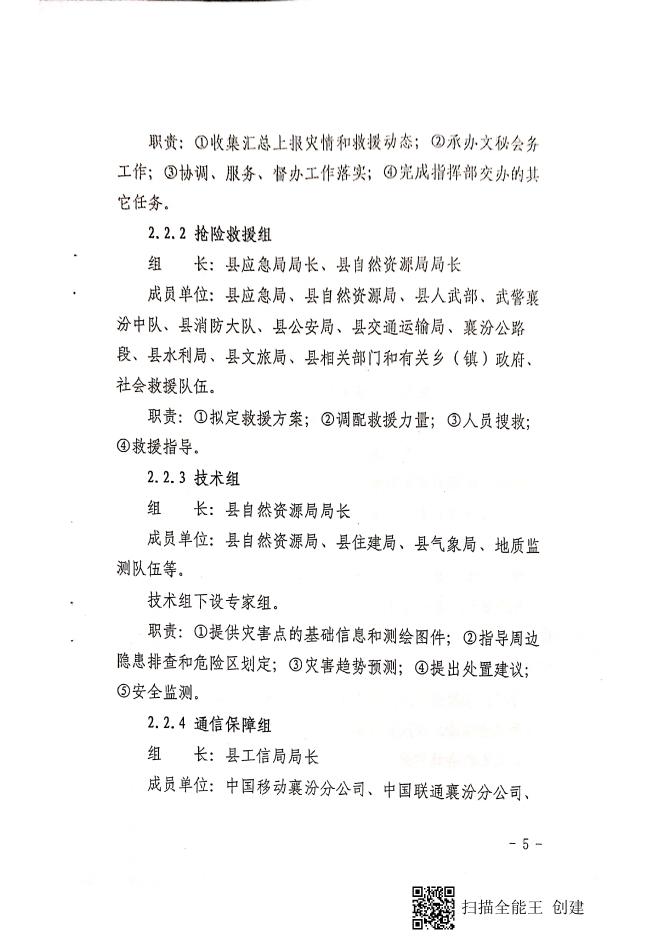 襄汾县人民政府办公室关于印发襄汾县地质灾害应急预案的通知.pdf