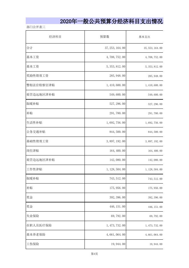 公安局2020年部门预算公开表.xls
