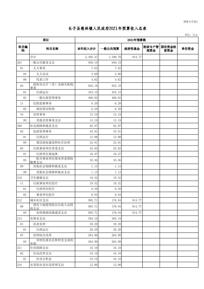 长子县慈林镇人民政府2021年预算公开.xls