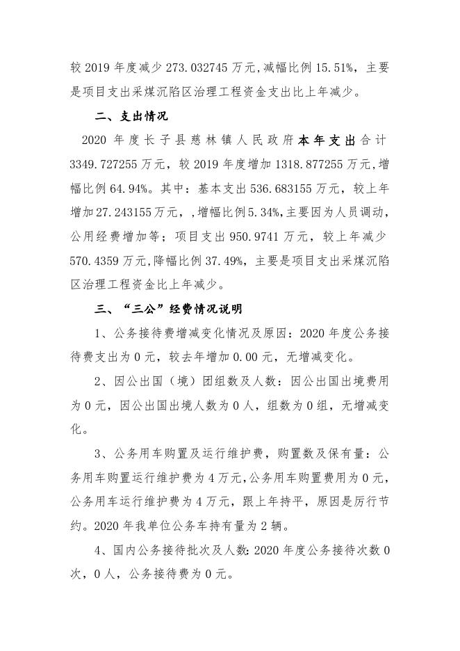 长子县慈林镇人民政府2020年部门决算公开报告.docx