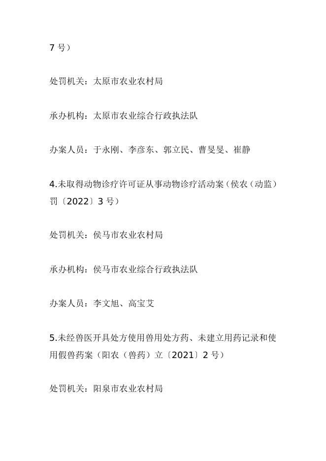 2022年全省农业行政处罚优秀案卷.doc